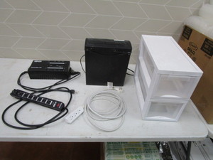 lot 90 image: Power Strip, Surge Protecter, Paper Shredder, Ext Chord, Organizers