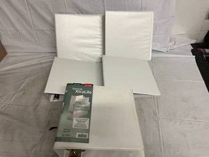 5 White 3-Ring Binders