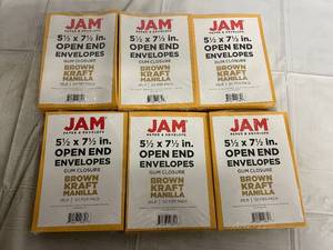 300 5.5 x 7.5 Open End Brown Kraft Envelopes