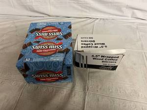 50 Hot Chocolate Packets and 500 Wood Stirring Sticks
