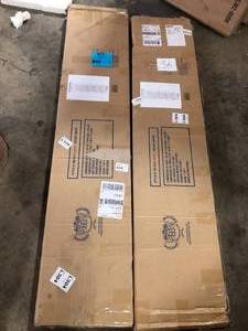 Lot of 2 HODEDAH 5-Shelf, 59 in. H White Wood Bookcase Customer Returns See Pictures
