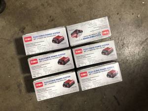 Lot of 6 TORO 88620 Flex-Force Power System 60V Max 2.0 Ah Lithium-Ion L108 Battery customer returned see pictures