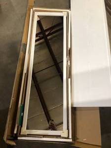 Neutype 55.1 in. x 15.7 in. Classic Rectangle Framed Door Mirror