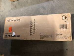 85 Theo 6 Tier Wood Wall Mount Ladder Bookshelf - Nathan James