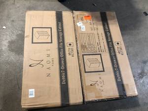 Lot of 2 MAYKOOSH White, 7-Drawer Office Storage File Cabinet on Wheels, Mobile Under Desk Filing Drawer, Craft Storage for Home, Office