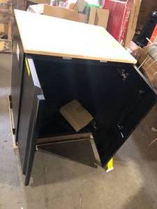 Husky Heavy Duty Welded 20-Gauge Steel 2-Door Garage Base Cabinet in Black (28 in. W x 32 in. H x 21.5 in. D)