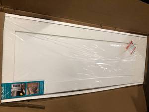 eightdoors 28 in. x 80 in. x 1-38 in. Shaker White Primed 1-Panel Solid Core Wood Interior Slab Door