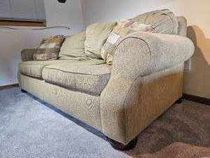 lot 72 image: Rugged Pullout Sleeper Sofa