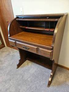 lot 75 image: Roll Top Secretary Desk