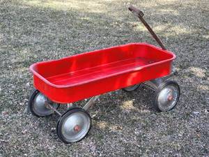 lot 129 image: Metal Little Red Wagon