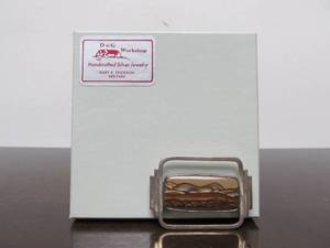 lot 70 image: Wonderful Signed Sterling Silver Brooch wBiggs Jasper by Gary Erickson