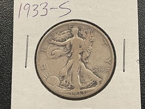 lot 6 image: 1933-S Walking Liberty Half Dollar Only 1,786,000 Minted
