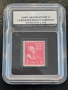 lot 30 image: John Adams 2 Cent Stamp 1938