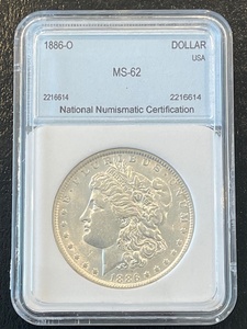 lot 51 image: 1886-O Morgan Dollar NNC MS62
