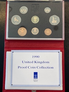 lot 65 image: 1990 United Kingdom Proof Coin Collection