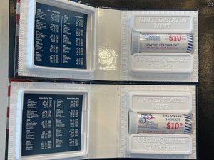 lot 68 image: Rolls of Delaware State Quarters P & D