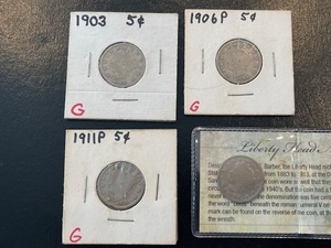 lot 98 image: Liberty Nickels