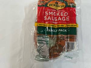 G. Eckrich Smoked Sausage-2.44lb Family Pack