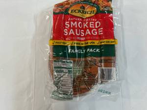 G. Eckrich Smoked Sausage-2.44lb Family Pack