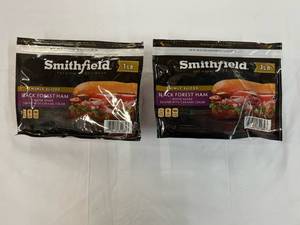 A. 2x 1 lb Smithfield Black Forest Thinly Slice Ham