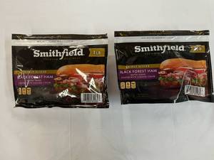A. 2x 1 lb Smithfield Black Forest Thinly Slice Ham