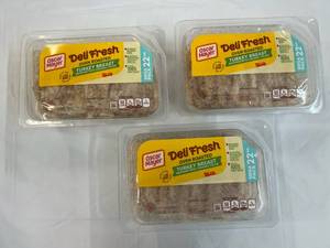 E. 3x 22oz Mega Pack Oscar Meyer Deli Fresh Oven Roasted Turkey Breast