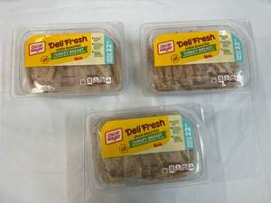 E. 3x 22oz Mega Pack Oscar Meyer Deli Fresh Oven Roasted Turkey Breast