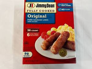 L. 36 Count Package Jimmy Dean Sausage Links