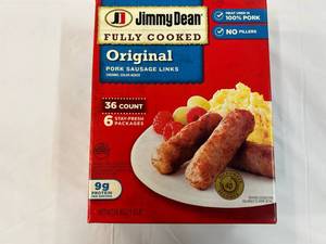 L. 36 Count Package Jimmy Dean Sausage Links