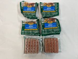 L. 4x 8.3oz  Ecrich Smok-y Beef Breakfast Sausage Links