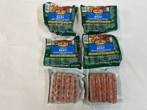 L. 4x 8.3oz  Ecrich Smok-y Beef Breakfast Sausage Links