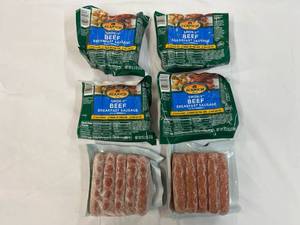 L. 4x 8.3oz  Ecrich Smok-y Beef Breakfast Sausage Links
