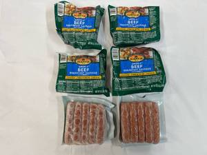 L. 4x 8.3oz  Ecrich Smok-y Beef Breakfast Sausage Links