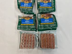 L. 4x 8.3oz  Ecrich Smok-y Beef Breakfast Sausage Links