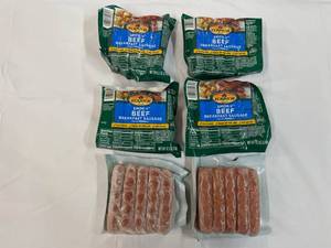 L. 4x 8.3oz  Ecrich Smok-y Beef Breakfast Sausage Links