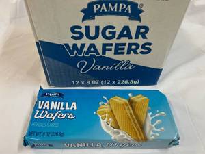 12x 8oz Pampa Sugar Wafers-Vanilla