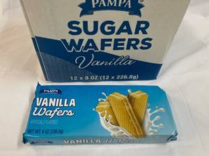 12x 8oz Pampa Sugar Wafers-Vanilla