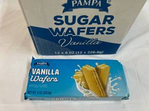 12x 8oz Pampa Sugar Wafers-Vanilla