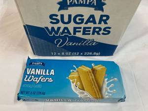 12x 8oz Pampa Sugar Wafers-Vanilla