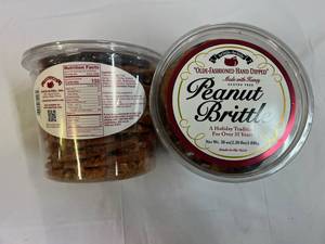 2x 38oz Tubs Olde-Fashoned Hand Dipped Peanut Brittle