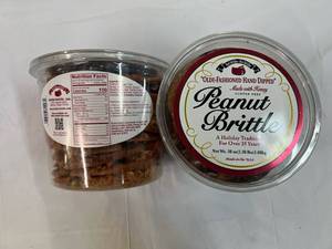 2x 38oz Tubs Olde-Fashoned Hand Dipped Peanut Brittle