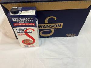 12x 32oz cartons Swanson Beef Stock  112023