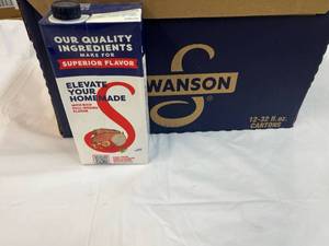 12x 32oz cartons Swanson Beef Stock  112023