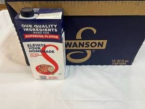 12x 32oz cartons Swanson Beef Stock  112023