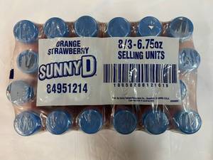 24x 6.75oz Bottles Sunny D OrangeStrawberry