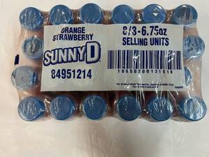 24x 6.75oz Bottles Sunny D OrangeStrawberry