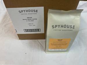 6x 10oz Bags Spyhouse Decaf Coffee-Whole Bean