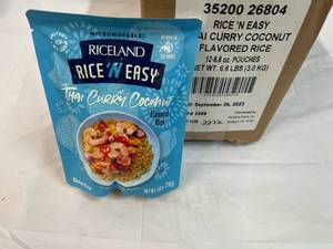 12x 8.8oz Rice & Easty  Thai Curry Coconut Flavored Rice