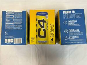 3x 4 Packs C4 Energy Drink 12oz Cans