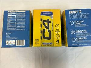 3x 4 Packs C4 Energy Drink 12oz Cans